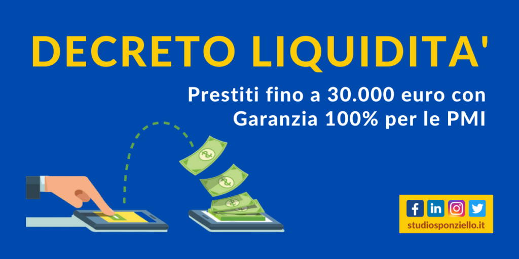 prestito decreto liquidità 30.000 euro