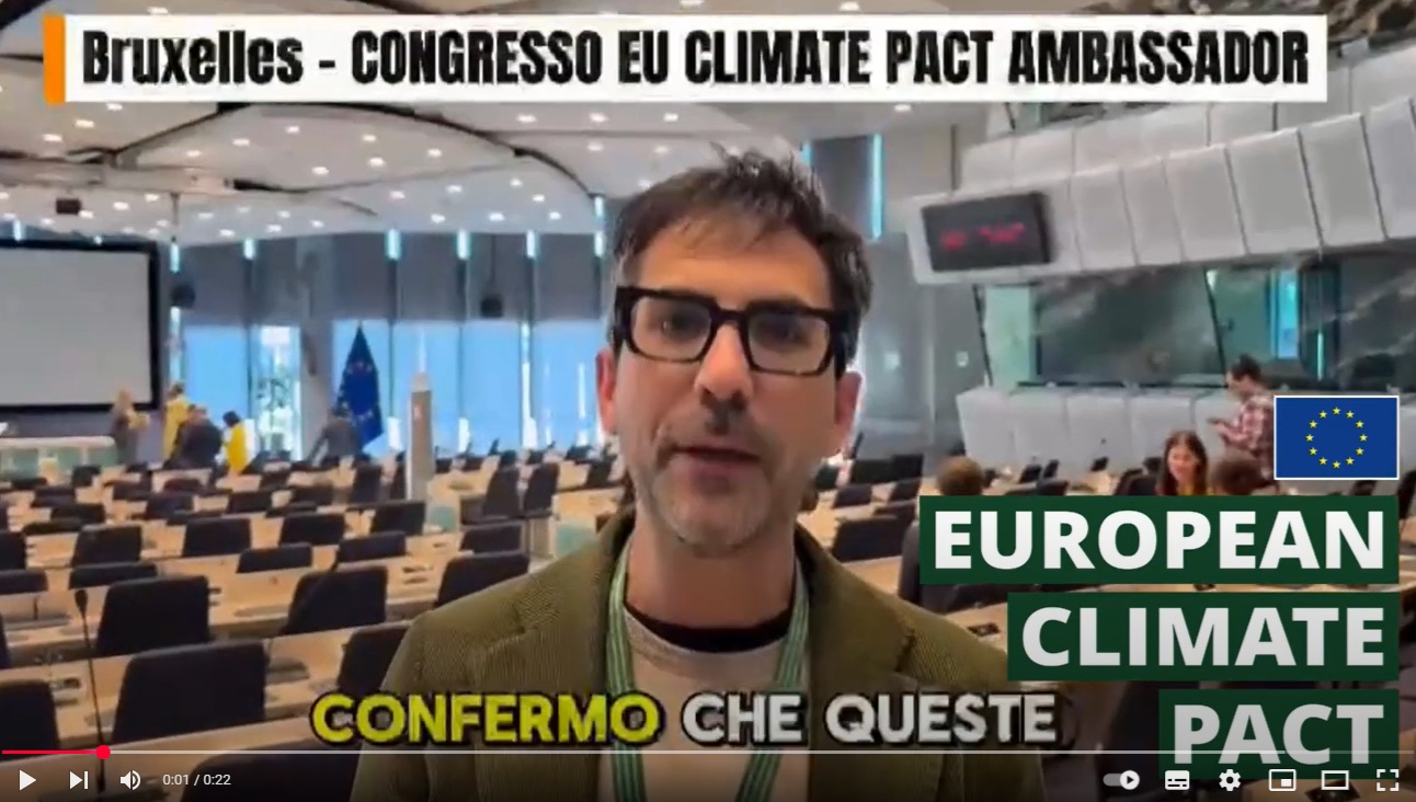 Ambasciatore dell'European Climate Pact leccese Marco Sponziello a Bruxelles